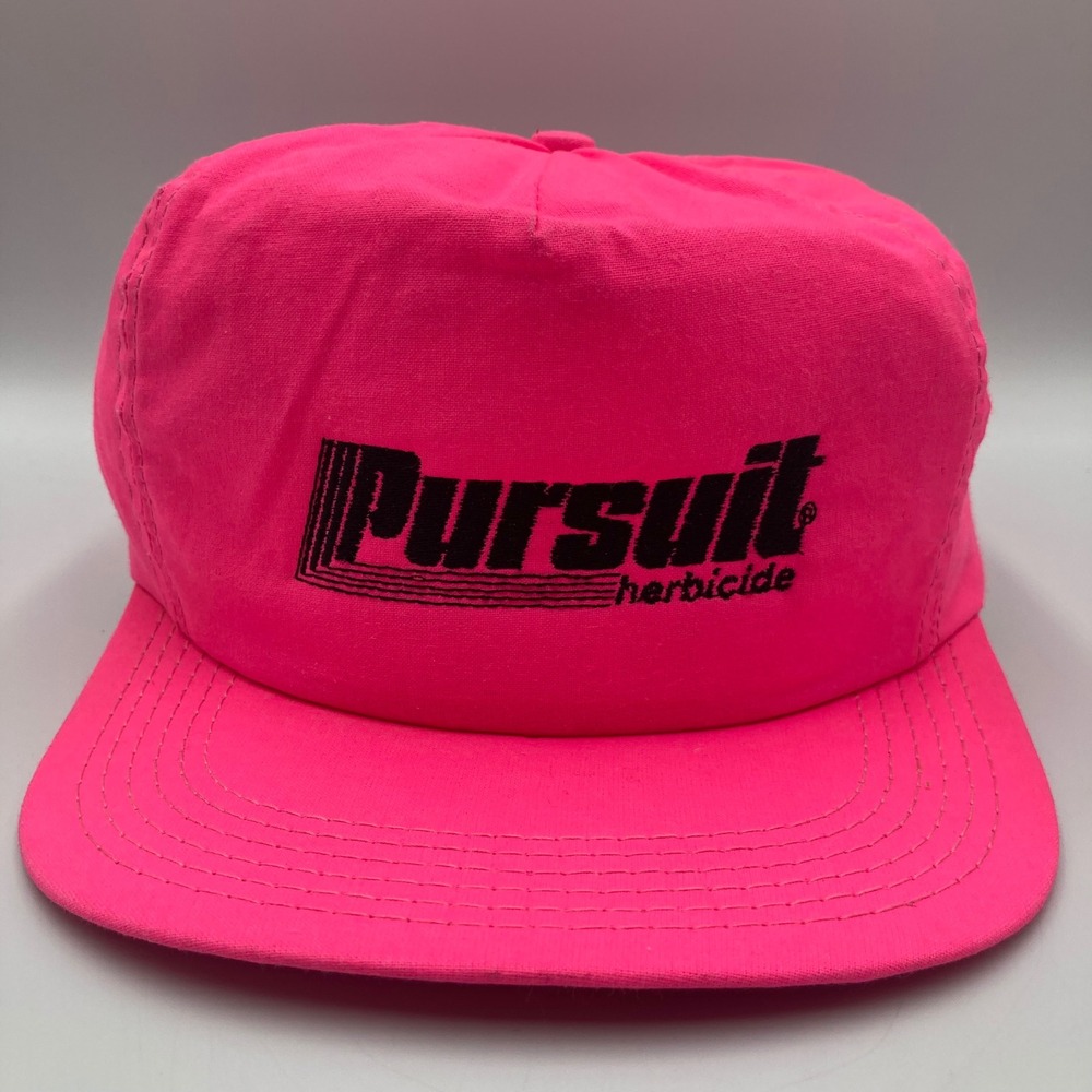 Vintage Pursuit Herbicide Snapback Hat Neon‎ Pink Swingster Made in USA